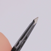 Пинцет &laquo;Геометрия&raquo;, скошенный, заострённый, 9,5 см, цвет чёрный