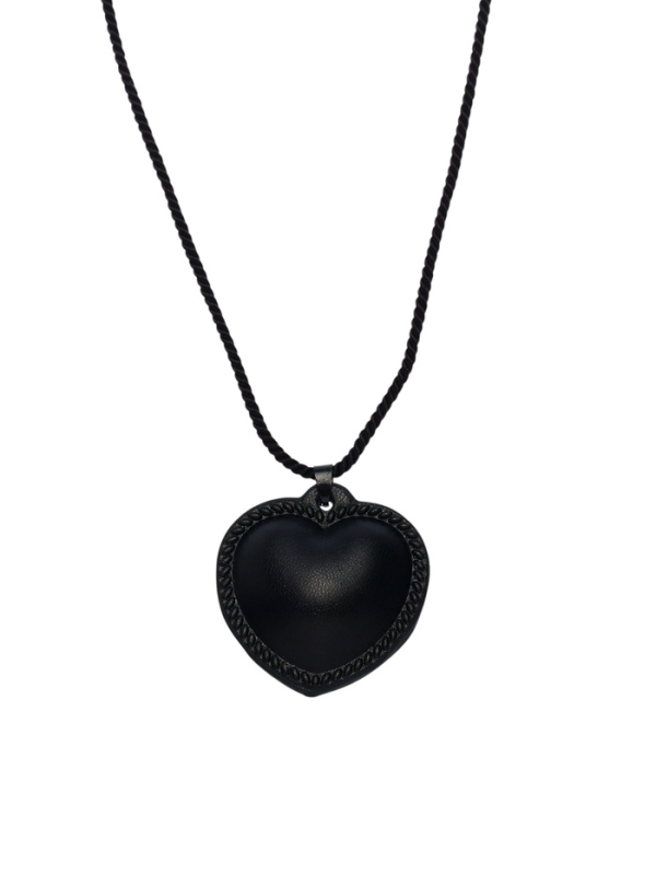Портупея с кулоном &laquo;Сердечко&raquo; кожа, трансформер, чёрная, 150 см
