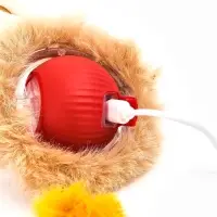 Интерактивная игрушка для кошек "Убегающий мех", красная