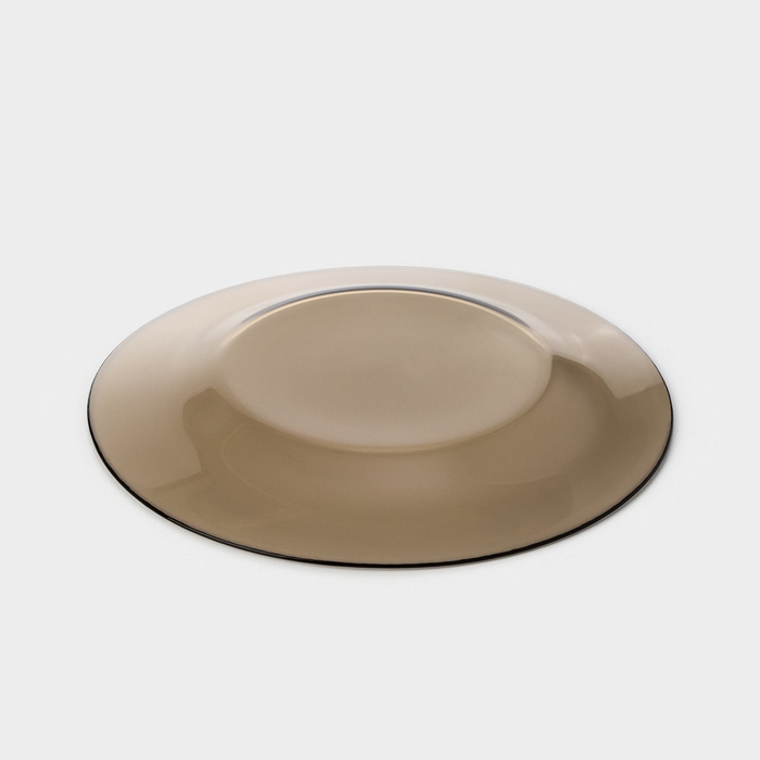 Тарелка десертная стеклянная &laquo;Уоркшоп Броунз&raquo;, d=20 см, цвет коричневый