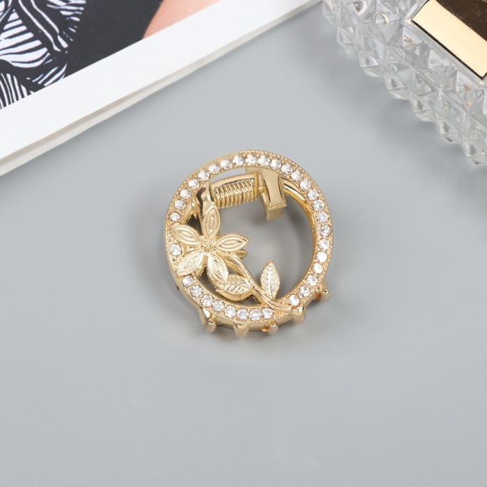 Краб для волос "Флоранс" классика, 3.5 см, золото