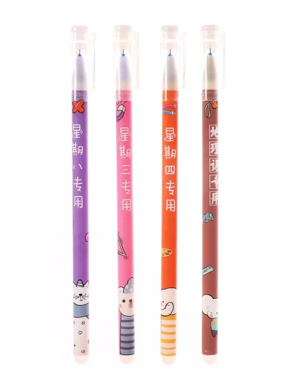 Ручка гелевая СТИРАЕМЫЕ ЧЕРНИЛА, 0,5 мм, стержень синий, Зверята МИКС