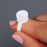 Кольца - лунки под клей для наращивания ресниц, набор - 50 шт, цвет белый Кольца - лунки под клей для наращивания ресниц, набор - 50 шт, цвет белый