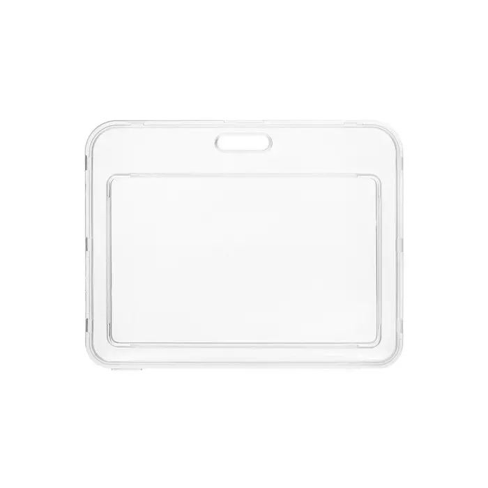 Бейдж горизонтальный, внешний 103&times;80 мм, внутренний 85&times;54 мм, пластик прозрачный