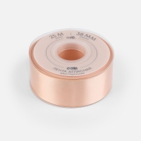 Лента атласная двухсторонняя №0714 38мм*25&plusmn;1м персиковый пух TR