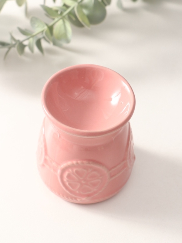 Аромалампа керамика "Долька-цветок" розовая 6,5х6,5х7,8 см