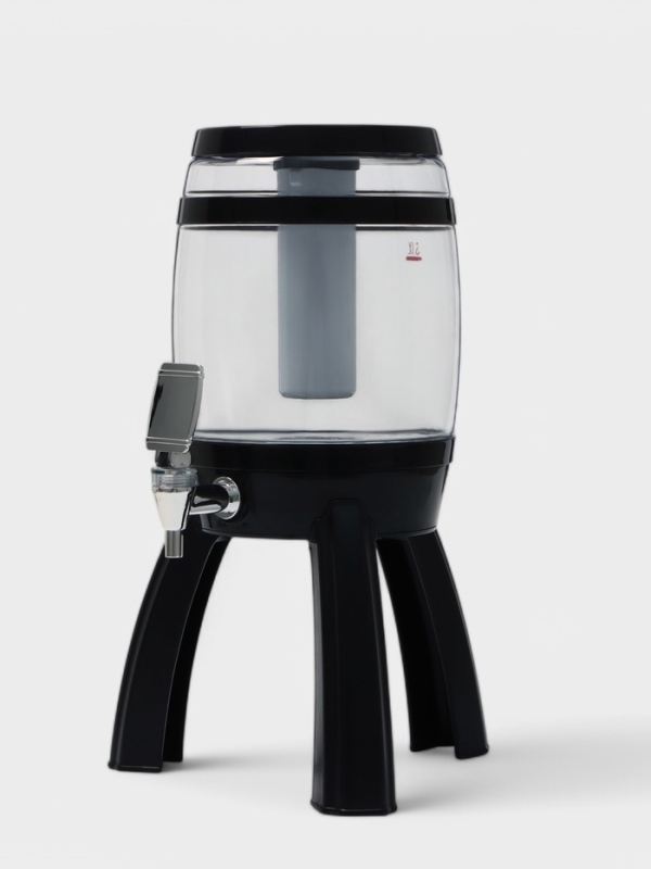 Пивной бочонок &laquo;Банный&raquo;, 3 л, ёмкость для льда, подсветка, пластик, чёрный