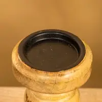 Подсвечник "Стич" 8х8х15,5 см, дерево шишам