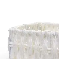 Набор корзин 3 шт пластик 25х16х11 22х13х9 19х10х7,5 см ручка h=10 см белый квадрат