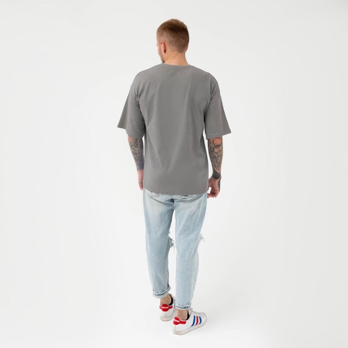 Футболка KAFTAN Футболка KAFTAN "пздц", серый, р. 46