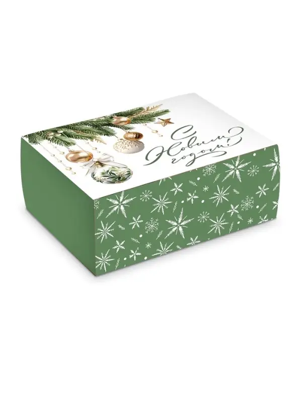 Коробка сборная &laquo;Новогодние шары&raquo;, 20 х 15 х 8 см