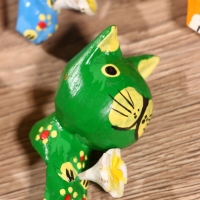 Сувенир интерьерный "Кошечки" дерево (набор 5 штук)