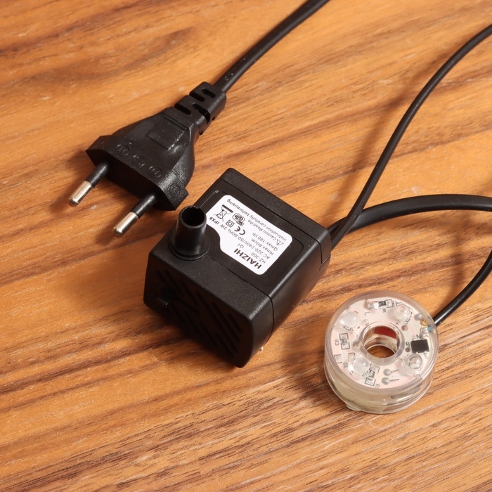 Фонтан "Каменный склон под деревом" 29х16 см (с подсветкой)