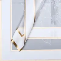 Пленка для цветов матовая, &laquo;Цветы с каймой&raquo;, 58&times;58 см, белый