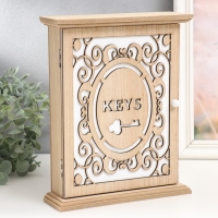 Ключница дерево 6 крючков "Ключик от дома" ажурная 21х6,9х26,5 см Ключница дерево 6 крючков "Ключик от дома" ажурная 21х6,9х26,5 см