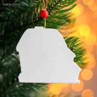 Подвеска новогодняя деревянная &laquo;Дом пряник&raquo; 0,5&times;7&times;7 см