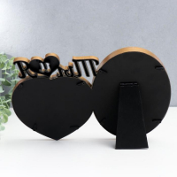 Фоторамка пластик на 2 фото 10х10, 10х15 см "Ты и я" тёмное золото 18,5х27х2 см