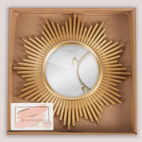 Зеркало настенное &laquo;Полосы&raquo;, d зеркальной поверхности 11 см, цвет золотистый