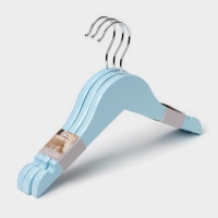 Плечики - вешалки для одежды LaDо́m, 3 шт, детские, 27&times;18 см, цвет голубой