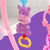 Развивающий коврик &laquo;Любимый зоопарк&raquo;, цвет розовый