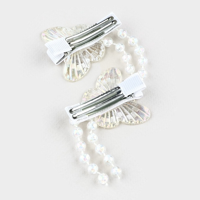 Заколки для волос с бабочками &laquo;Для волшебной девочки&raquo;, 2 шт, 5 х 3 см