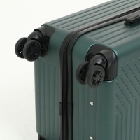 Чемодан средний 78 л (M), отдел на молнии, 4 колеса, цвет зелёный