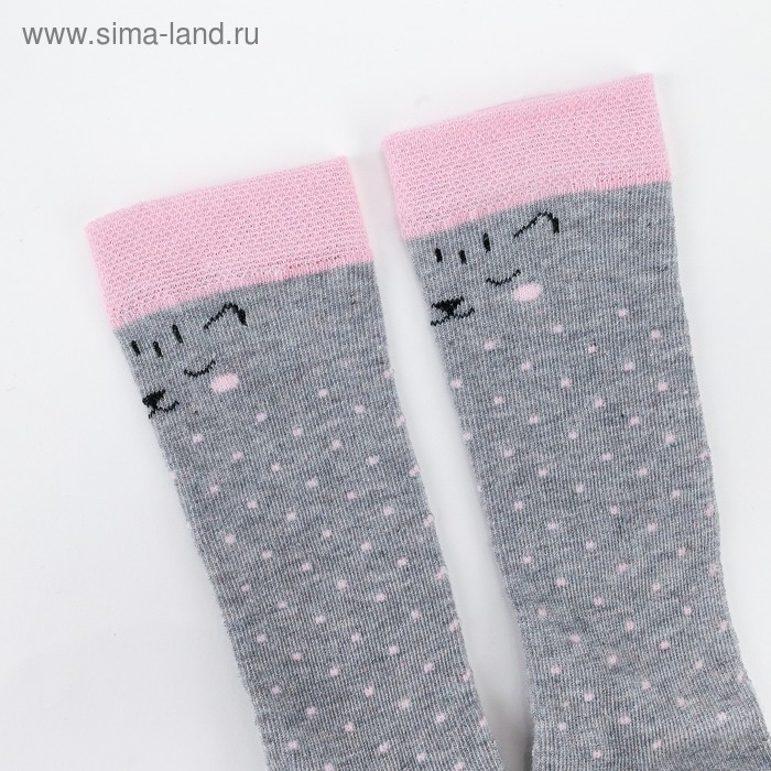 Гольфы Крошка Я «Котик» 10-12 см, цвет серый Гольфы Крошка Я «Котик» 10-12 см, цвет серый