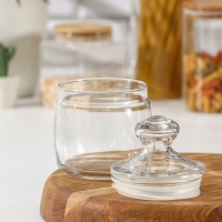 Банка для хранения сыпучих продуктов Paşabah&ccedil;e Cesni, 500 мл, стекло, прозрачная