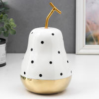 Сувенир керамика "Груша в горох" с золотом 20х12х12 см Сувенир керамика "Груша в горох" с золотом 20х12х12 см