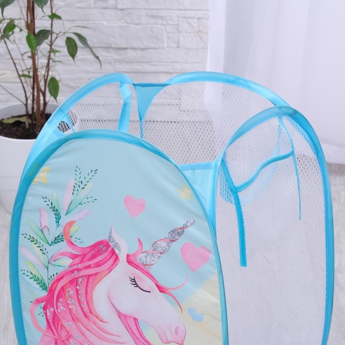 Корзина для хранения игрушек &laquo;Единорог&raquo; 57х34х34 см