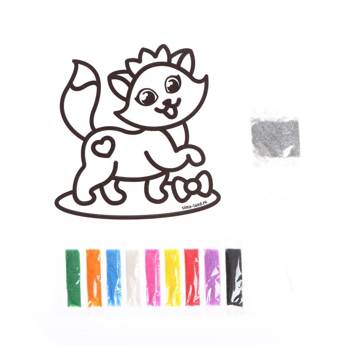 Фреска форменная с блёстками &laquo;Кошечка&raquo;