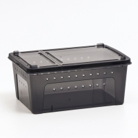 Переноска - отсадник для рептилий, 26 х 17,5 х 11,5 см, черная Переноска - отсадник для рептилий, 26 х 17,5 х 11,5 см, черная