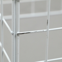 Корзина-накопитель складная, на колесах, 1 полка, 60&times;60&times;80 см, цвет белый