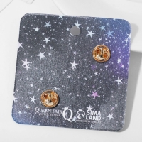 Набор значков (2 шт.) &laquo;Космонавты&raquo;, цветной в золоте