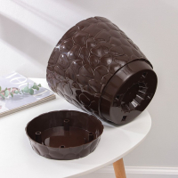 Горшок с поддоном &laquo;Камешки&raquo;, 8 л, цвет шоколадный