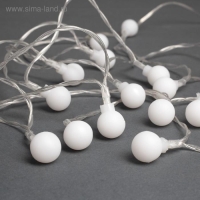 Гирлянда &laquo;Нить&raquo; 3 м с насадками &laquo;Шарики&raquo;, IP20, прозрачная нить, 20 LED, свечение мульти (RG/RB), мигание, USB