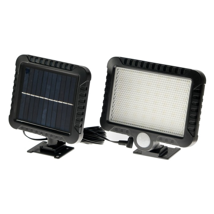 Светодиодный прожектор на солнечной батарее 10 Вт, выносная панель, 15 &times; 11 &times; 4 см, 6500К