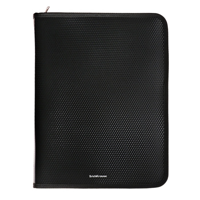 Папка А4+, 330 x 251 х 30 мм, молния вокруг, ErichKrause Папка А4+, 330 x 251 х 30 мм, молния вокруг, ErichKrause "Diamond Total", на кольцах, 550 мкм, тиснение, черная
