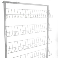 Стойка-стеллаж универсальная, 6 прямых полок L=95 цвет белый