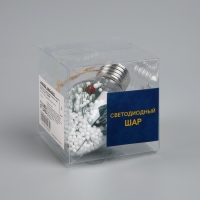 Елочный шар &laquo;Снежная хвоя&raquo; 9x5.5 cм, 1 LED, LR44x3 (в комплекте), свечение тёлое белое