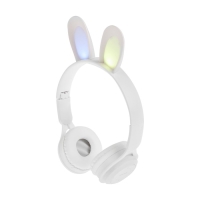 Наушники беспроводные Y08R, накладные, детские, BT 5.1, подсветка, 400 мАч, белые Наушники беспроводные Y08R, накладные, детские, BT 5.1, подсветка, 400 мАч, белые