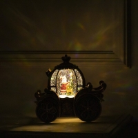 Светодиодная фигура &laquo;Карета с Дедом Морозом&raquo; 20 &times; 18.5 &times; 11 см, пластик, батарейки ААх3 (не в комплекте), USB, свечение тёплое белое