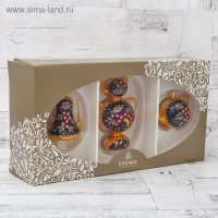 Набор ёлочных игрушек "Чаепитие" h-Кофейник-6,5 см, самовар-10,5 см, чайник-5 см Набор ёлочных игрушек "Чаепитие" h-Кофейник-6,5 см, самовар-10,5 см, чайник-5 см