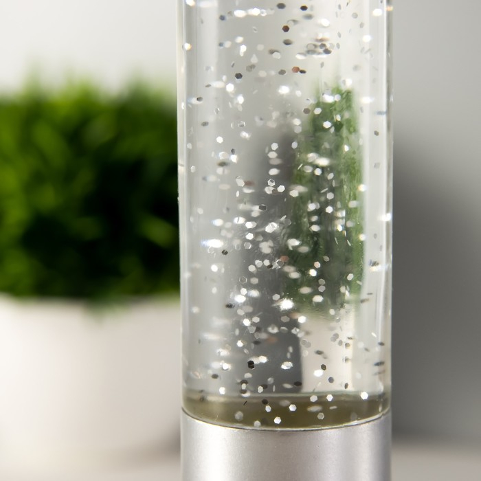 Светильник ночник Лава "Цилиндр хром", 17 см (от бат. 3хLR44)