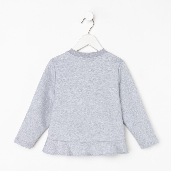 Свитшот для девочки с воланом KAFTAN "Basic line" размер 30 (98-104), цвет серый