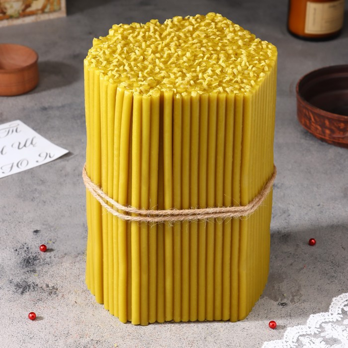 Свечи церковные медовые №80, упаковка 2кг, парафин + медовое масло Свечи церковные медовые №80, упаковка 2кг, парафин + медовое масло