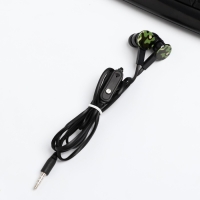 Наушники вакуумные в пакете &laquo;Настоящий герой&raquo;, с микрофоном, 1,2 м, 10 х 15 см