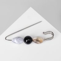 Булавка &laquo;Камешки&raquo; 7,5 см, цветная в серебре