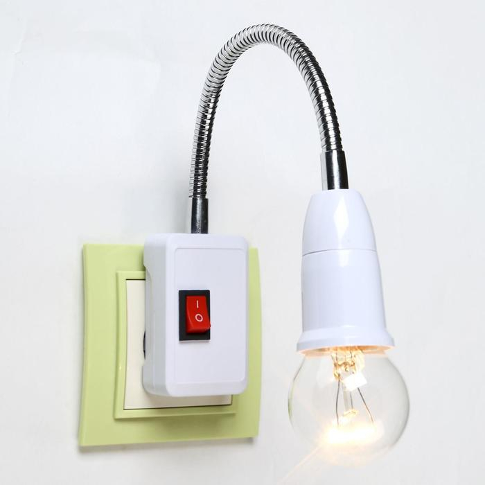 Бра в розетку Бра в розетку "Синди" 1х15Вт Е27 белый 4,2х35х31,5 см