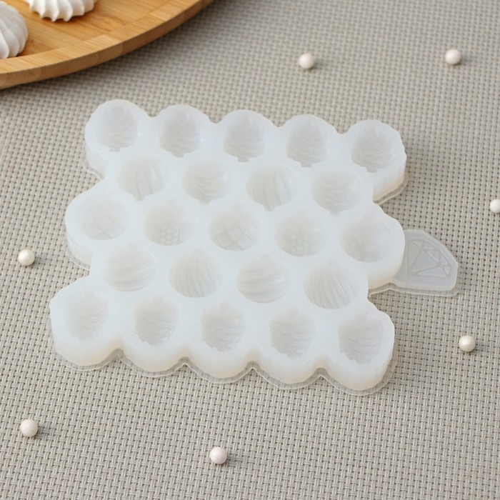 Силиконовый молд &laquo;Мини-шарики&raquo;, 1.7-2 см, толщина 8 мм, цвет прозрачный